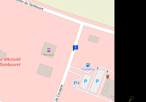 Carte Nailloux Automobiles
