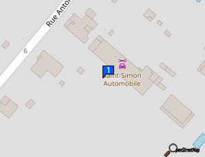 Carte Saint Simon Automobile