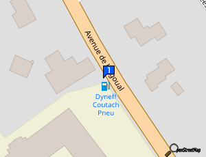 Carte Coutach Pneus Station Service