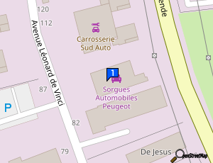 Carte Sorgues Automobiles