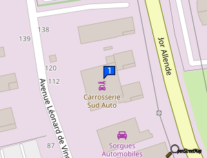 Carte Sarl Sud Auto Carrosserie