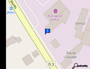 Carte Romagnat Pneus