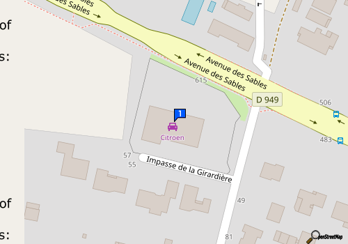 Carte Garage Simonneau
