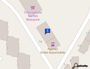 Carte Nantes Erdre Automobile