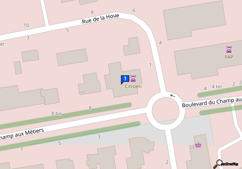 Carte Garage Champeaux Naigeon