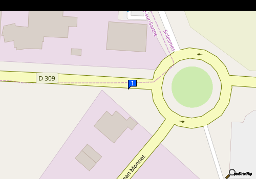 Carte Solesmes Poids Lourds