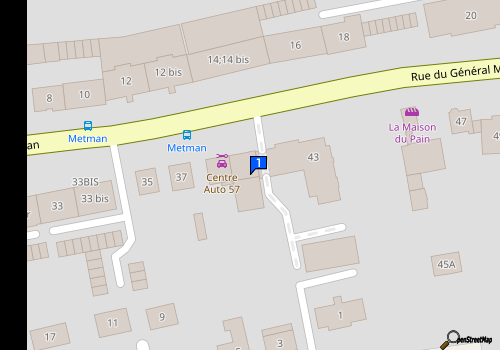 Carte Centre Auto 57