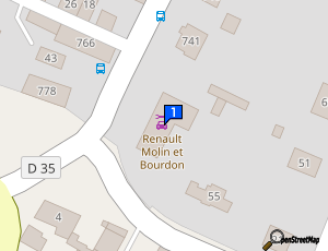 Carte Molin Bourdon Automobiles